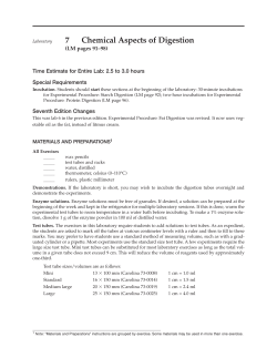 7 Chemical Aspects of Digestion