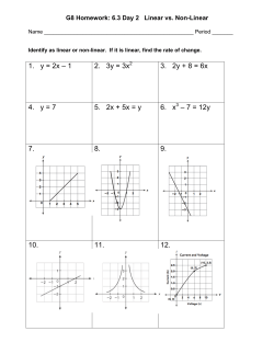 1. y = 2x &ndash; 1 2. 3y = 3x2 3. 2y + 8 = 6x 4. y = 7 5. 2x + 5x = y 6. x3 &ndash; 7