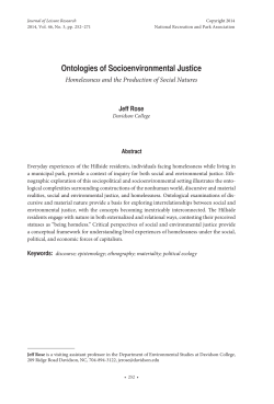 Ontologies of Socioenvironmental Justice