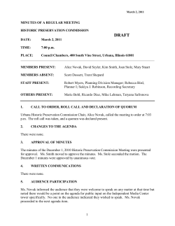 Minutes - City of Urbana