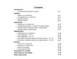 Calculations Booklet - St Nicolas CE Primary School