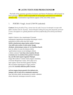 LATIN TEXTS FOR PROBATIONES
