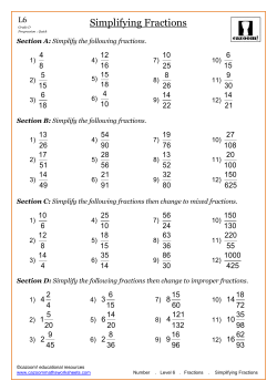 Simplifying Fractions
