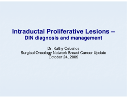 Intraductal Proliferative Lesions