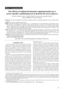 Short Communication The effects of sodium bicarbonate
