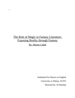 The Role of Magic in Fantasy Literature: Exposing Reality