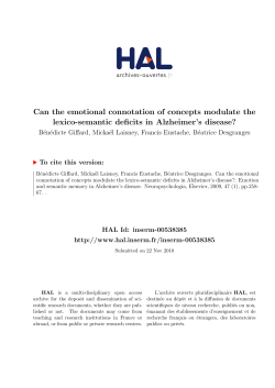 Can the emotional connotation of concepts modulate the lexico