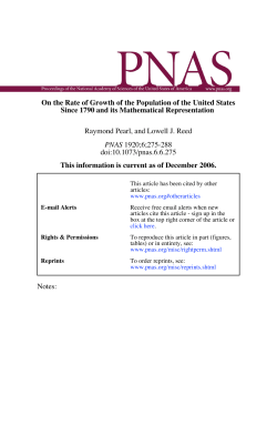 On the Rate of Growth of the Population of the United States Since