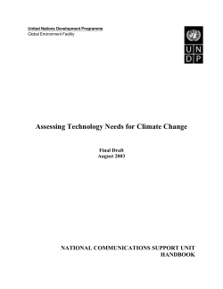 Assessing Technology Needs for Climate Change