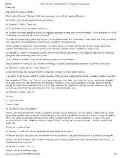 Transcript: Argument of Howard L. Cardin Chief Justice Warren E