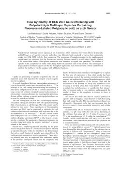 Flow Cytometry of HEK 293T Cells Interacting with Polyelectrolyte