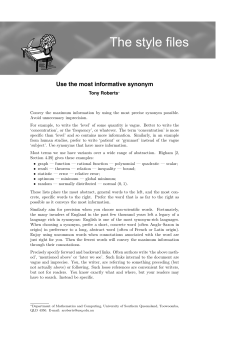 The style files - Australian Mathematical Society