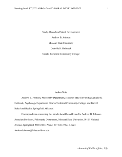 Study Abroad and Moral Development