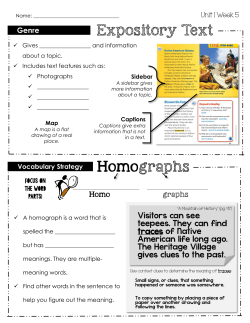 Expository Text Homographs
