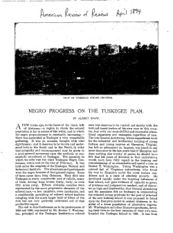NEGRO PROGRESS ON THE TUSKEGEE PLAN.
