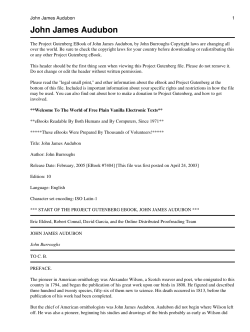 John James Audubon - The Free Information Society