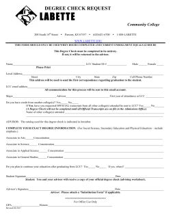 Degree Check Request - Labette Community College
