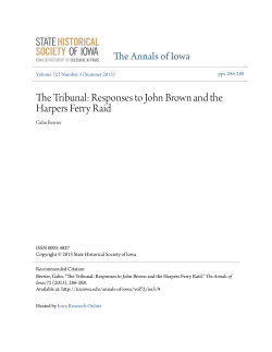 The Tribunal: Responses to John Brown and the Harpers Ferry Raid