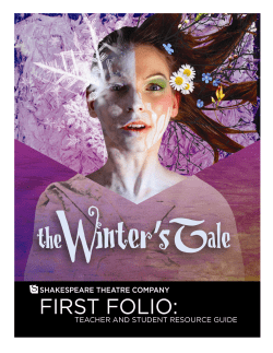 The Winter`s Tale First Folio