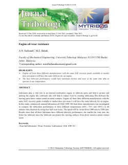 - Jurnal Tribologi