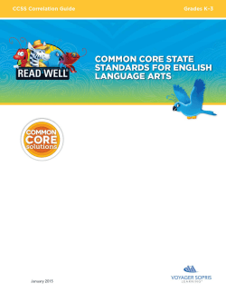 Read Well Alignment to the Common Core State Standards