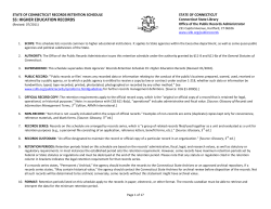 Higher Education Records - Connecticut State Library