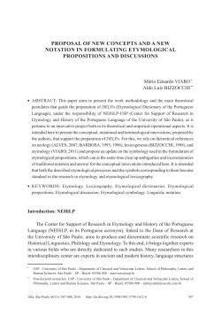 proposal of new concepts and a new notation in formulating