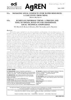 Managing local conflicts over water resources: A case study from