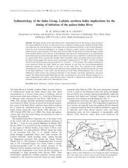 Sedimentology of the Indus Group, Ladakh, northern India
