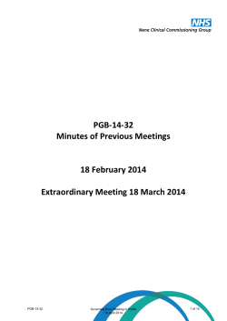 PGB-14-32 Minutes of Previous Meetings 18