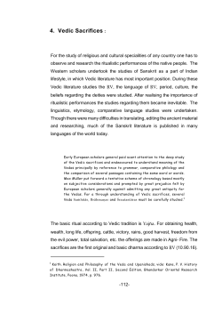 4. Vedic Sacrifices :