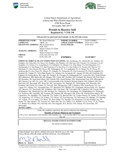 Permit to Receive Soil