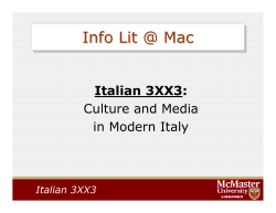 Presentation - McMaster Libraries