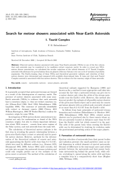 Search for meteor showers associated with Near-Earth Asteroids