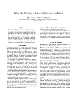 Information Extraction by Convergent Boundary Classification