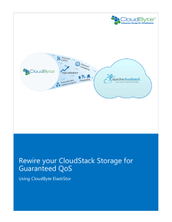 Rewire your CloudStack Storage for Guaranteed QoS