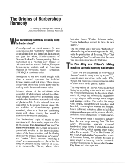 History Of Barbershop