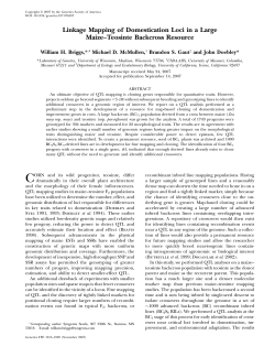 Linkage Mapping of Domestication Loci in a Large Maize–Teosinte
