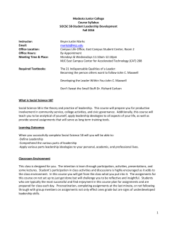 1 Modesto Junior College Course Syllabus SOCSC 58