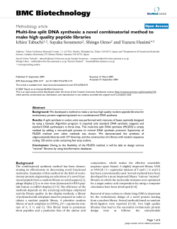 Multi-line split DNA synthesis: a novel combinatorial method to make