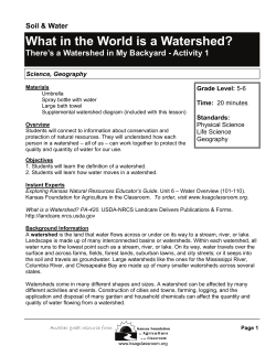 What in the World is a Watershed?