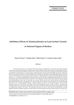 Inhibitory Effects of Aluminosilicates on Lead Acetate