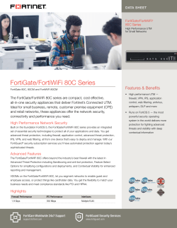 FortiGate/FortiWiFi 80C Series Data Sheet