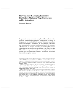 The Very Idea of Applying Economics: The Modern Minimum