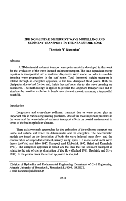 2DH NON-LINEAR DISPERSIVE WAVE MODELLING