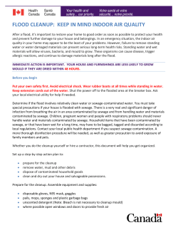 flood cleanup: keep in mind indoor air quality