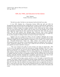 SDS, the 1960s, and Education for Revolution