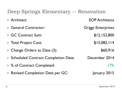 Update on FCPS Construction/Renovation Projects