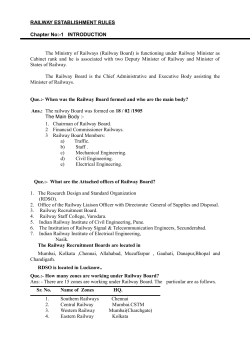 railway establishment rules