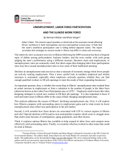 unemployment, labor force participation and the illinois work force